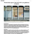 Watch this space: the best NYC art galleries to kn...