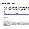 Top Exhibitions Opening this Week in New York