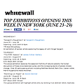 Top Exhibitions Opening this Week in New York