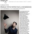 Friday Five with Paul Cocksedge