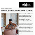 Andile Dyalvane off to NYC