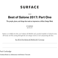 Best of Salone 2017: Part One