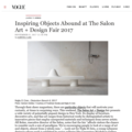 Inspiring Objects Abound at The Salon Art + Design...