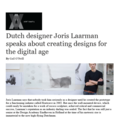Dutch Designer Joris Laarman Speaks About Creating...