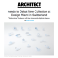 nendo to Debut New Collection at Design Miami in S...