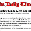 Harvesting Sun to Light Education