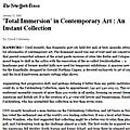 'Total Immersion' in Contemporary Art: An Instant...
